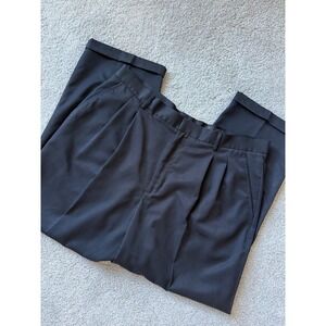 Greg Norman Men's Golf/Dress Pants Black Size 40x30 Pockets Belt Loop Zip Clap